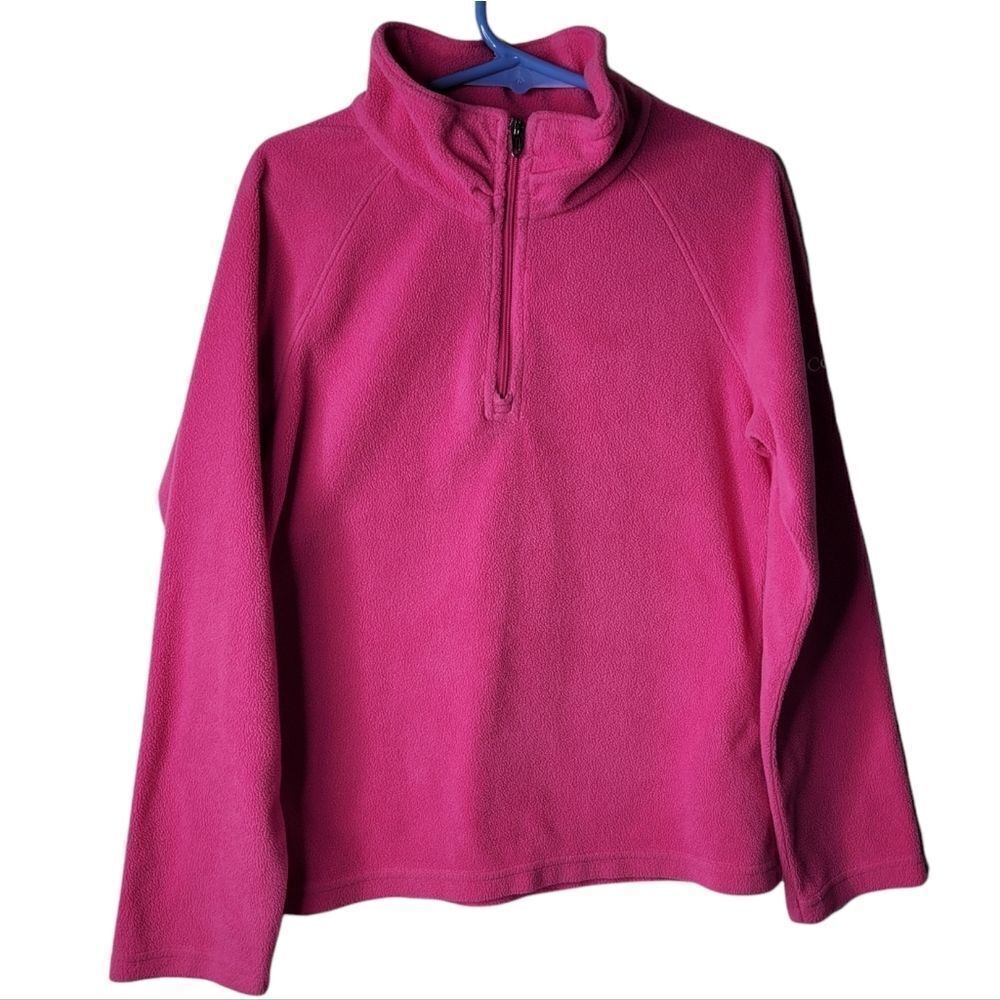 Girls pink sweater Columbia size small half zip